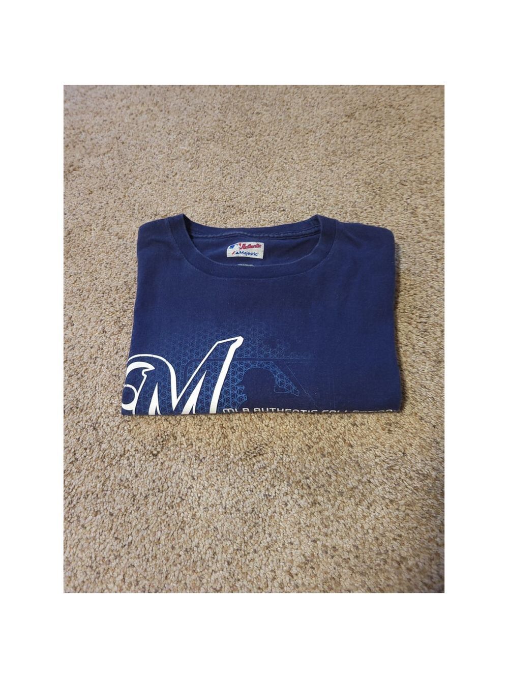 Majestic Men's XL Navy Milwaukee Brewers T-Shirt - Picture 7 of 7